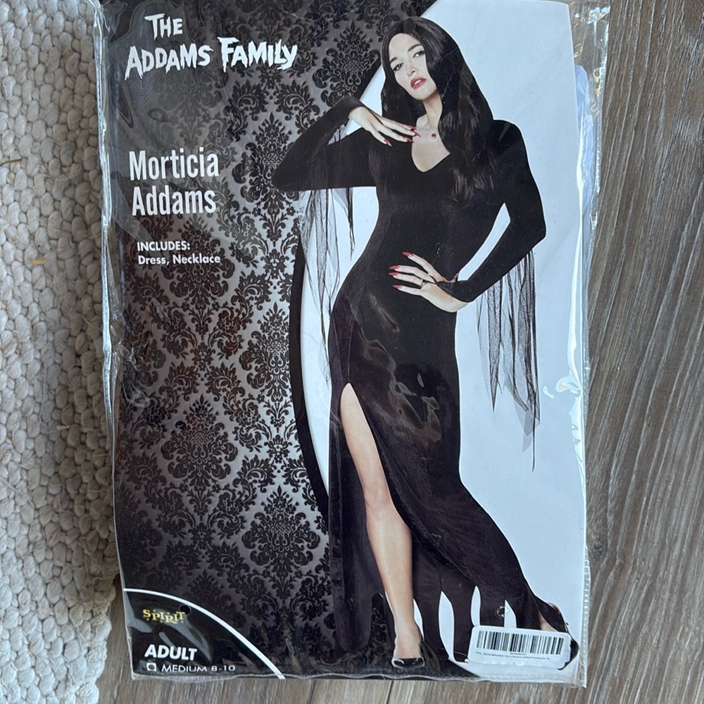 Morticia Adams dress and necklace